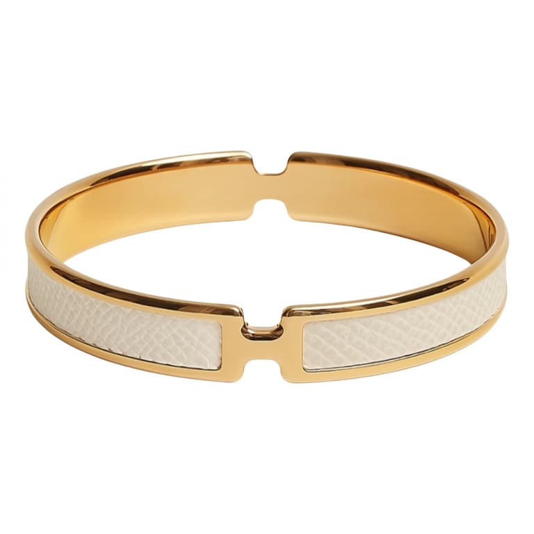 18K Hermes Olympe White Bracelet