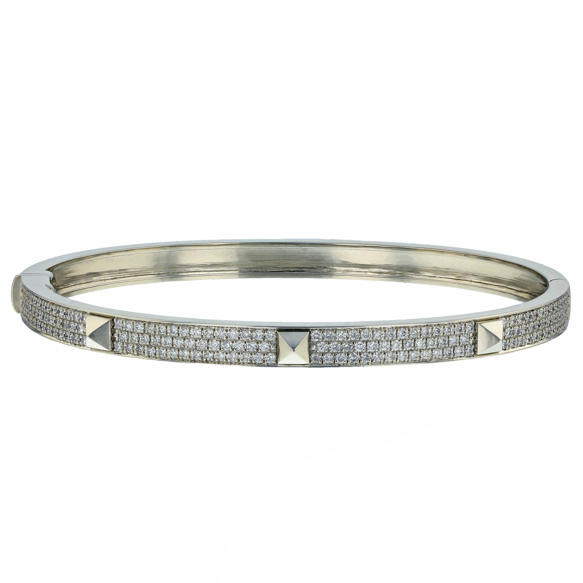 18K Hermes Collier De Chien Diamond Bracelet
