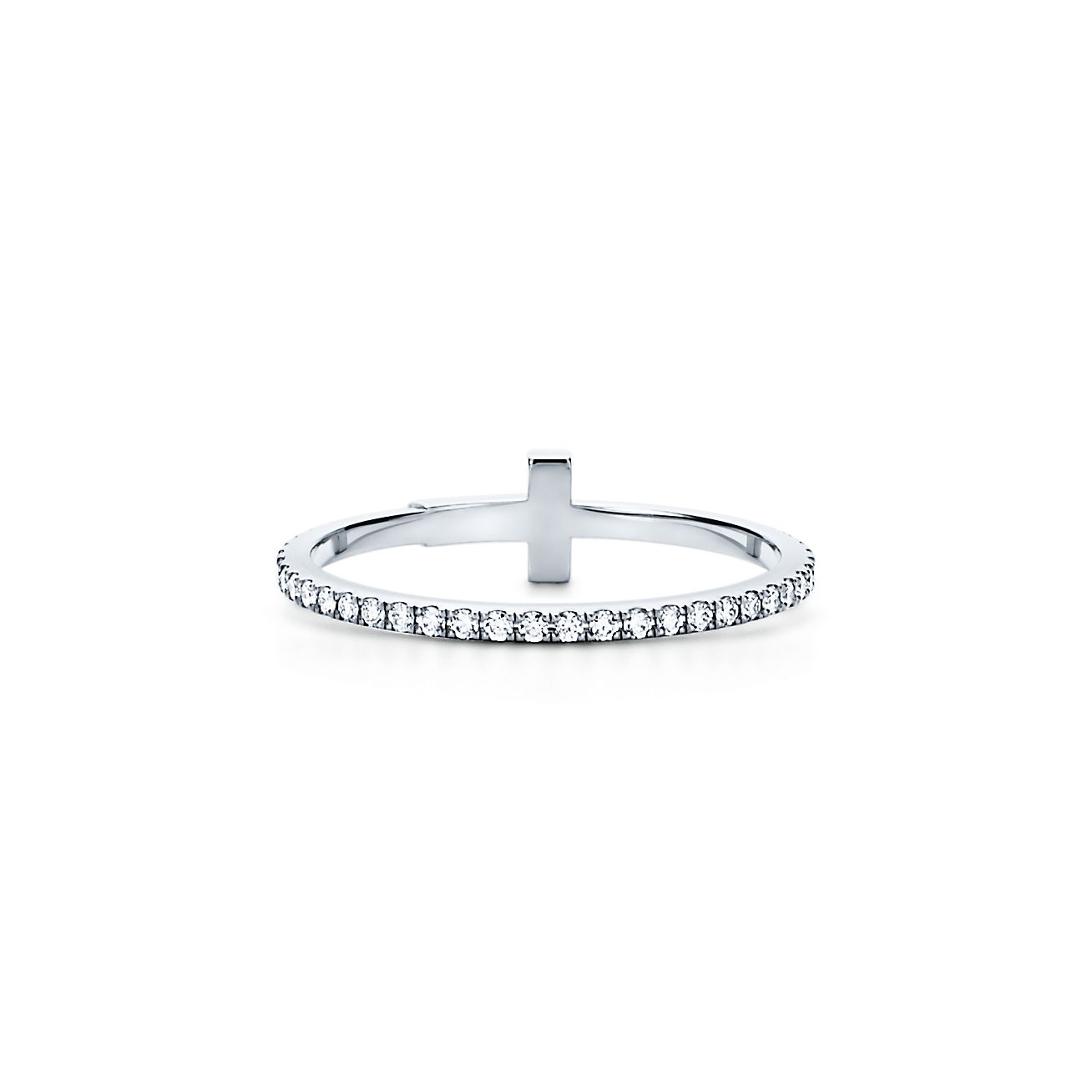 18K Tiffany Diamond Wire Ring