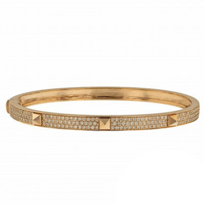 18K Hermes Collier De Chien Diamond Bracelet