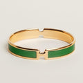 18K Hermes Olympe Green Bracelet