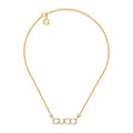 18K Gucci Double Embellished Script Letter Necklace