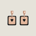 18K Hermes As De Celine Black Earrings