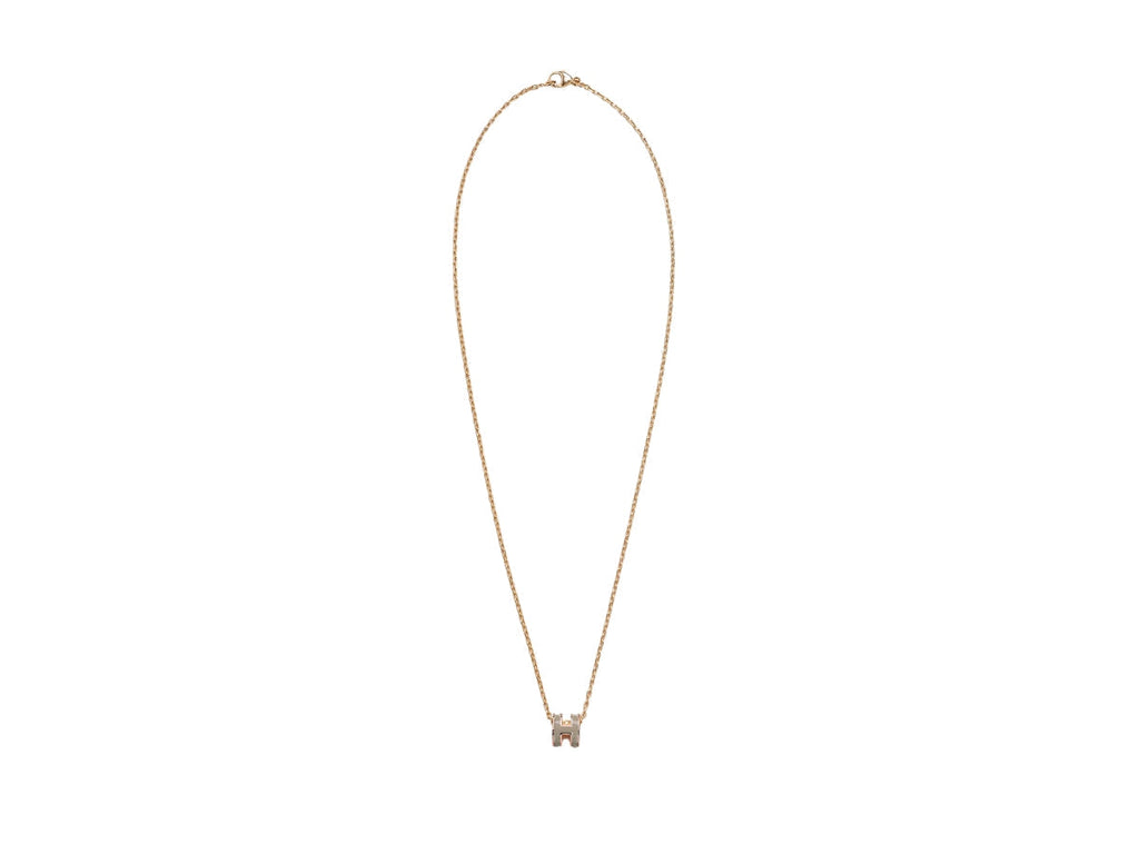 18K Hermes Mini Pop Grey Necklace