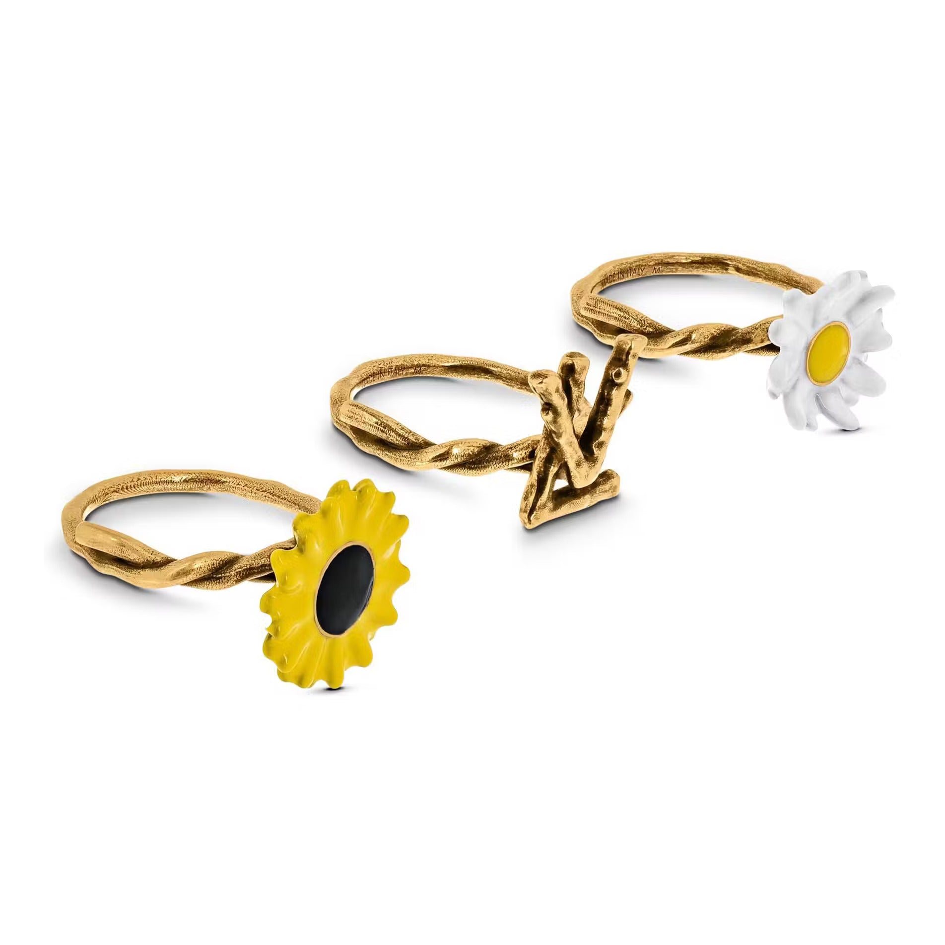 18K Louis Vuitton Gardening Set of Three Ring