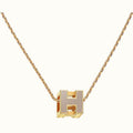 18K Hermes Cage D'H Grey Necklace