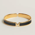 18K Hermes Olympe Black Bracelet