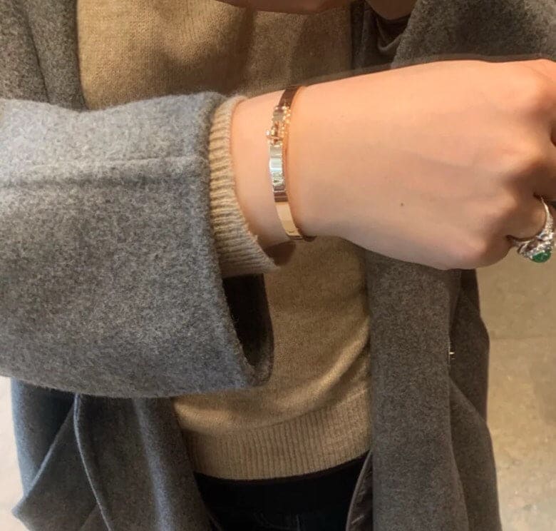 18K Hermes White Gold Kelly Bracelet