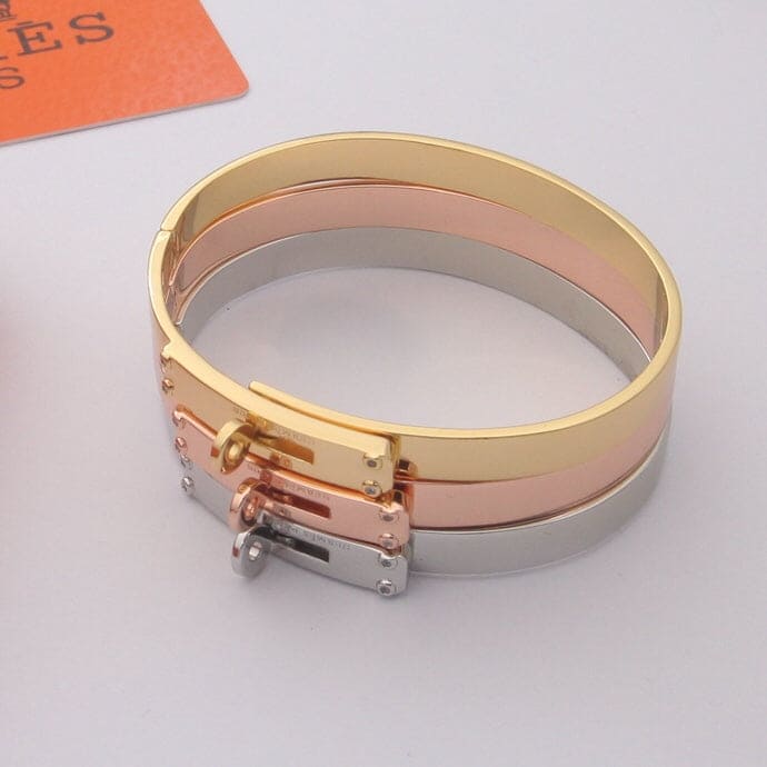 18K Hermes White Gold Kelly Bracelet