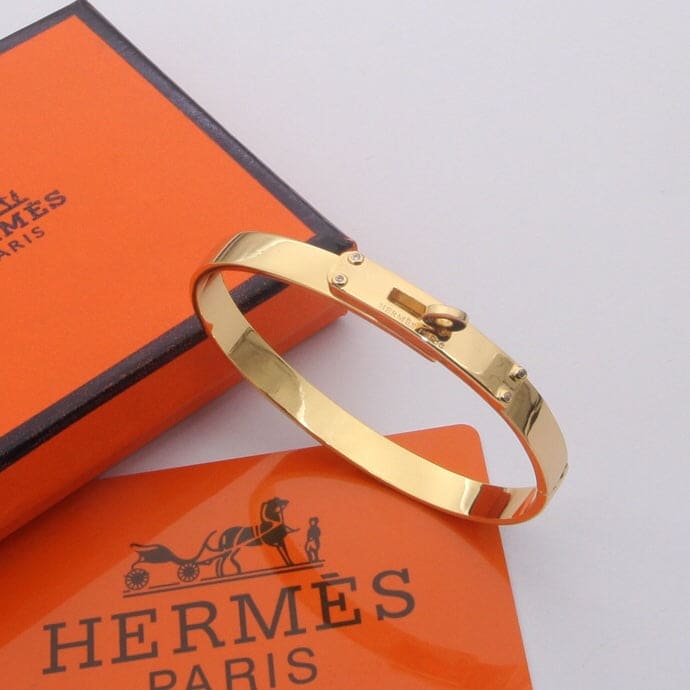 18K Hermes Yellow Gold Kelly Bracelet