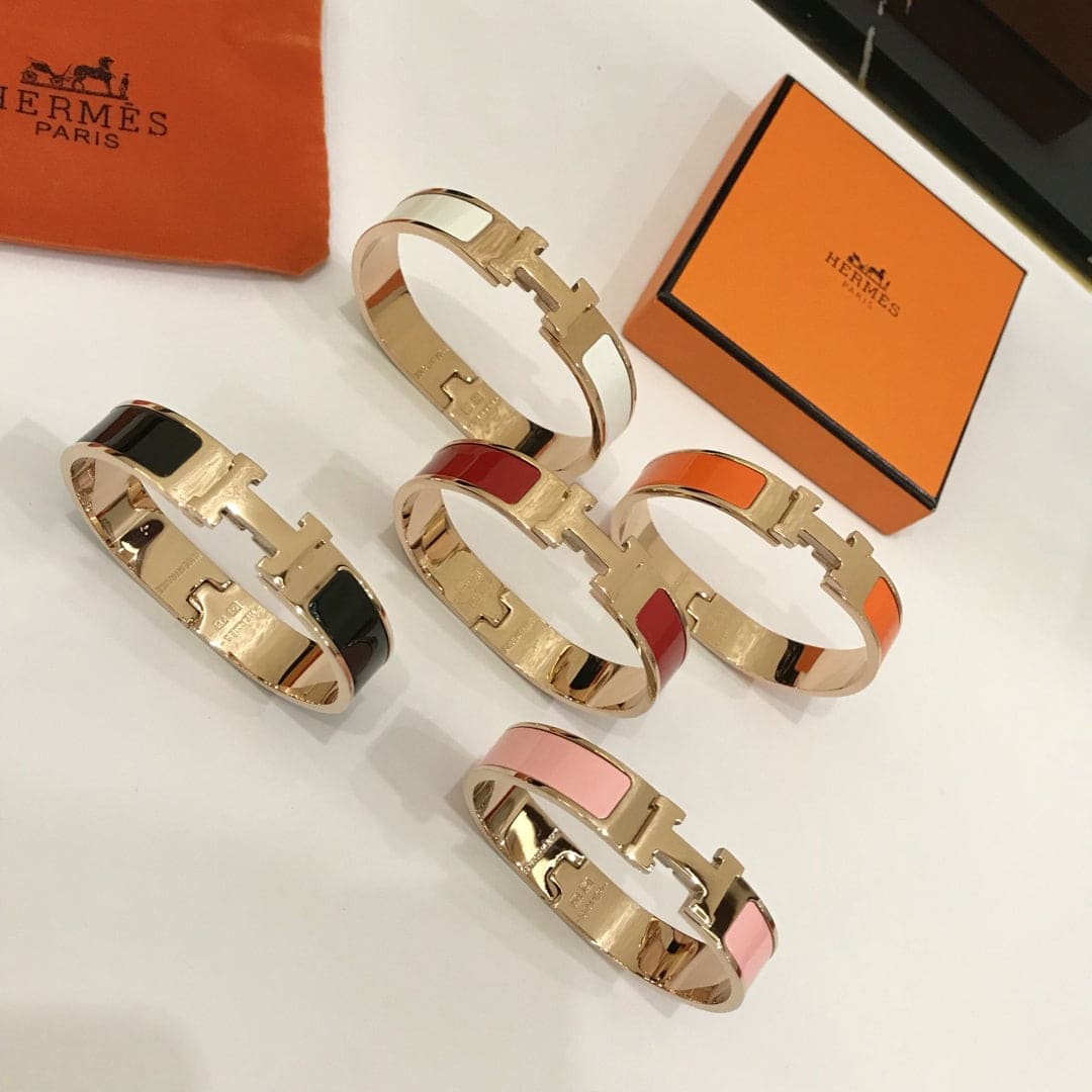 18K Hermes Clic Orange Bracelet