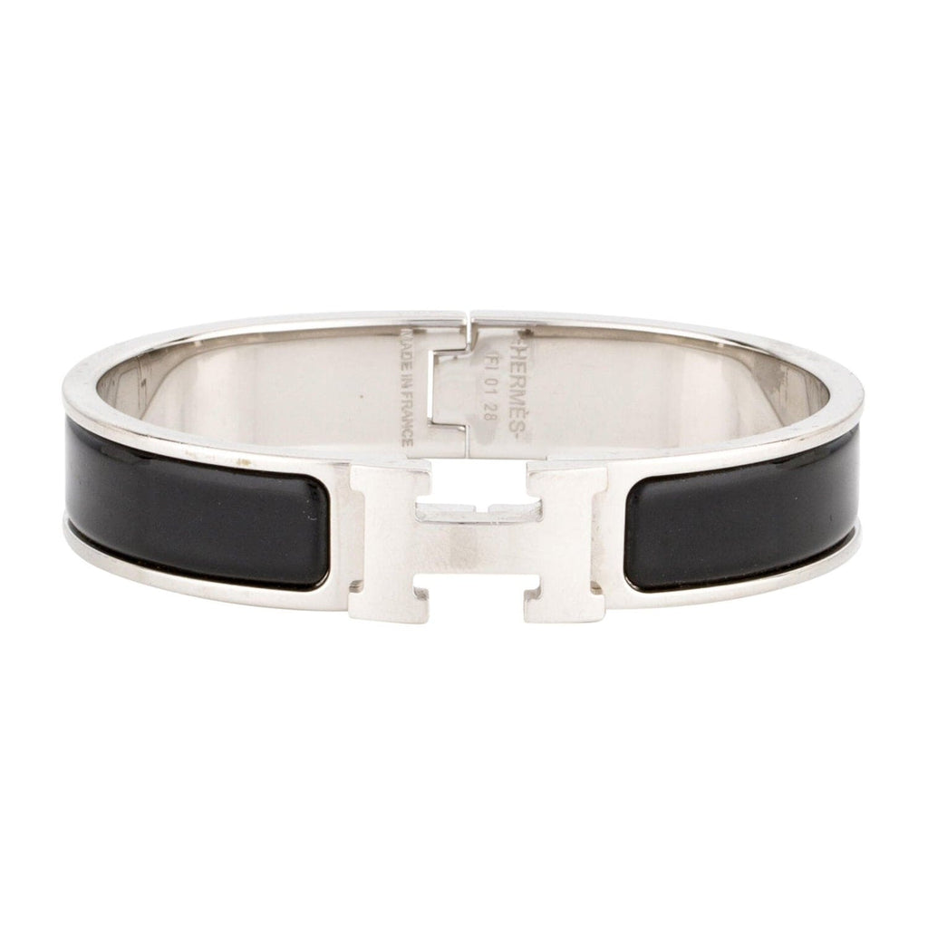 18K Hermes Clic Black Bracelet