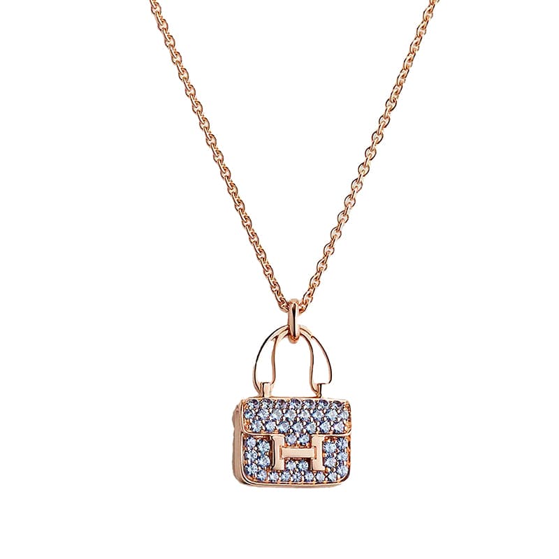 18K Hermes Amulettes Constance Pendant Necklace