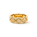 18K Chanel Yellow Gold Coco Crush Diamonds Ring
