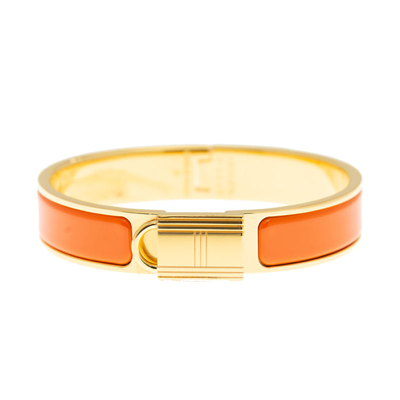 18K Hermes Clic Cadenas Orange Bracelet
