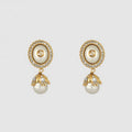 18K Gucci Double Flower Pearl Earrings