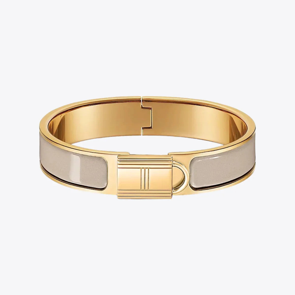 18K Hermes Clic Cadenas Light Brown Bracelet