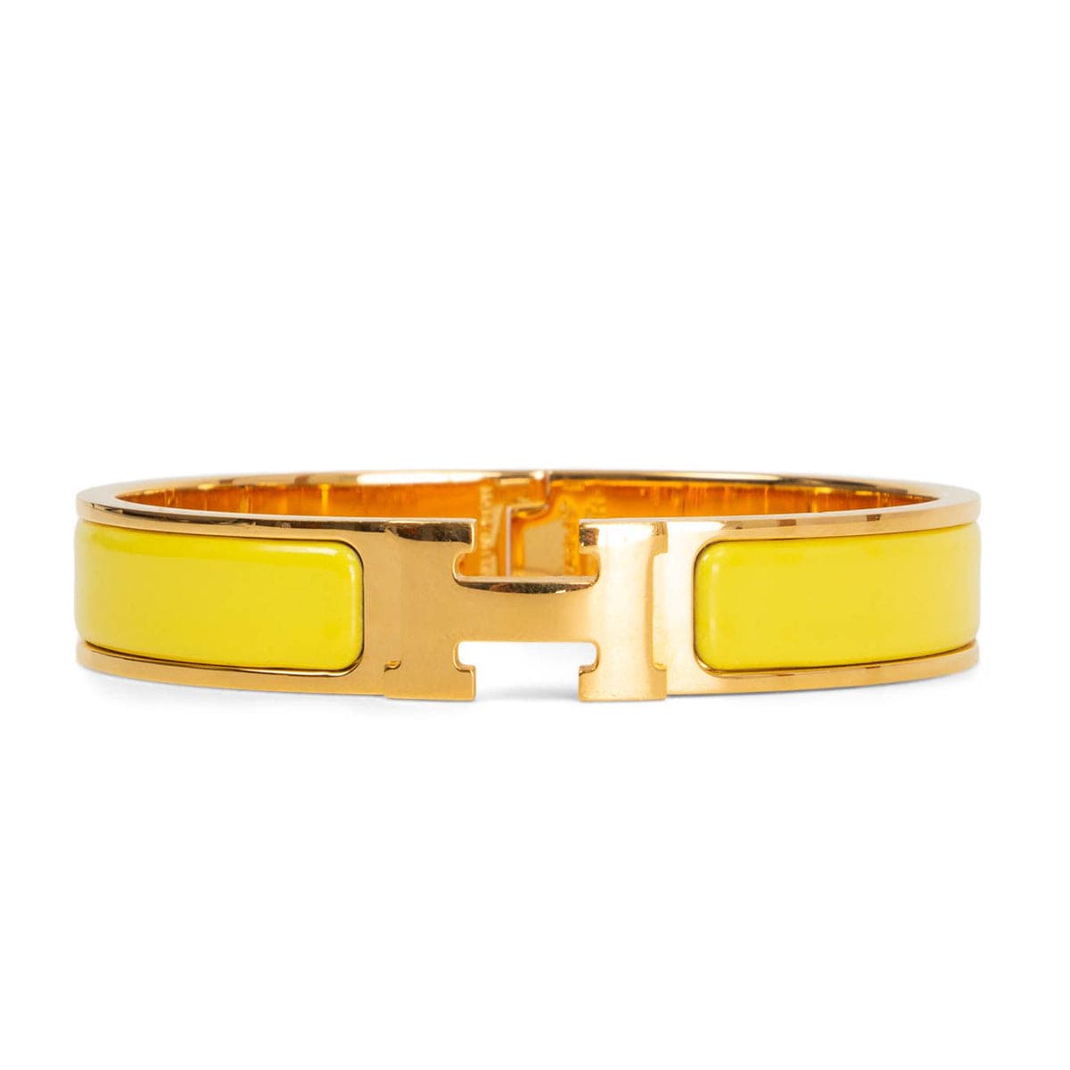 18K Hermes Clic Yellow Bracelet