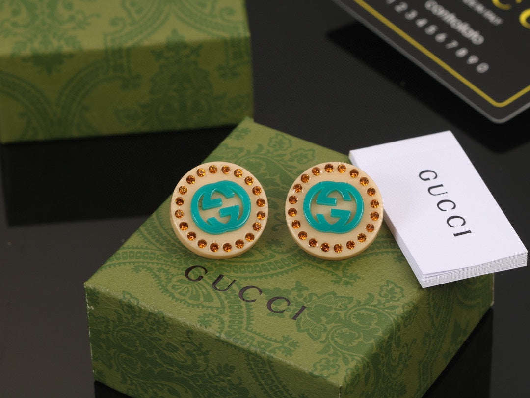 18K Gucci Double Resin Earrings