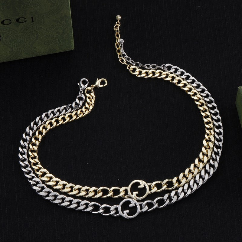 18K Gucci Double Chain Necklace