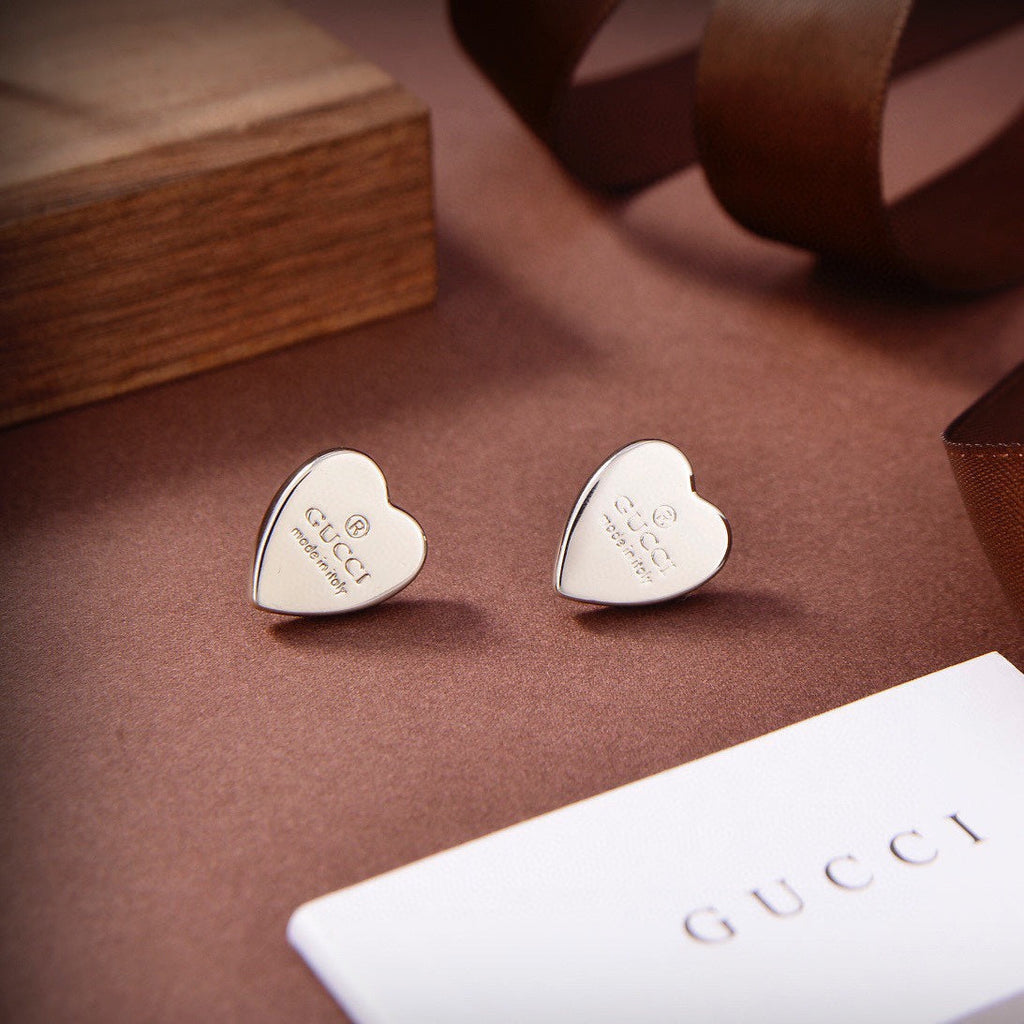 18K Gucci Double Heart Earrings