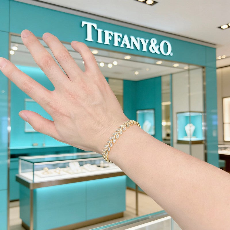 18K Tiffany Return to Crystal Rose Gold Bracelet