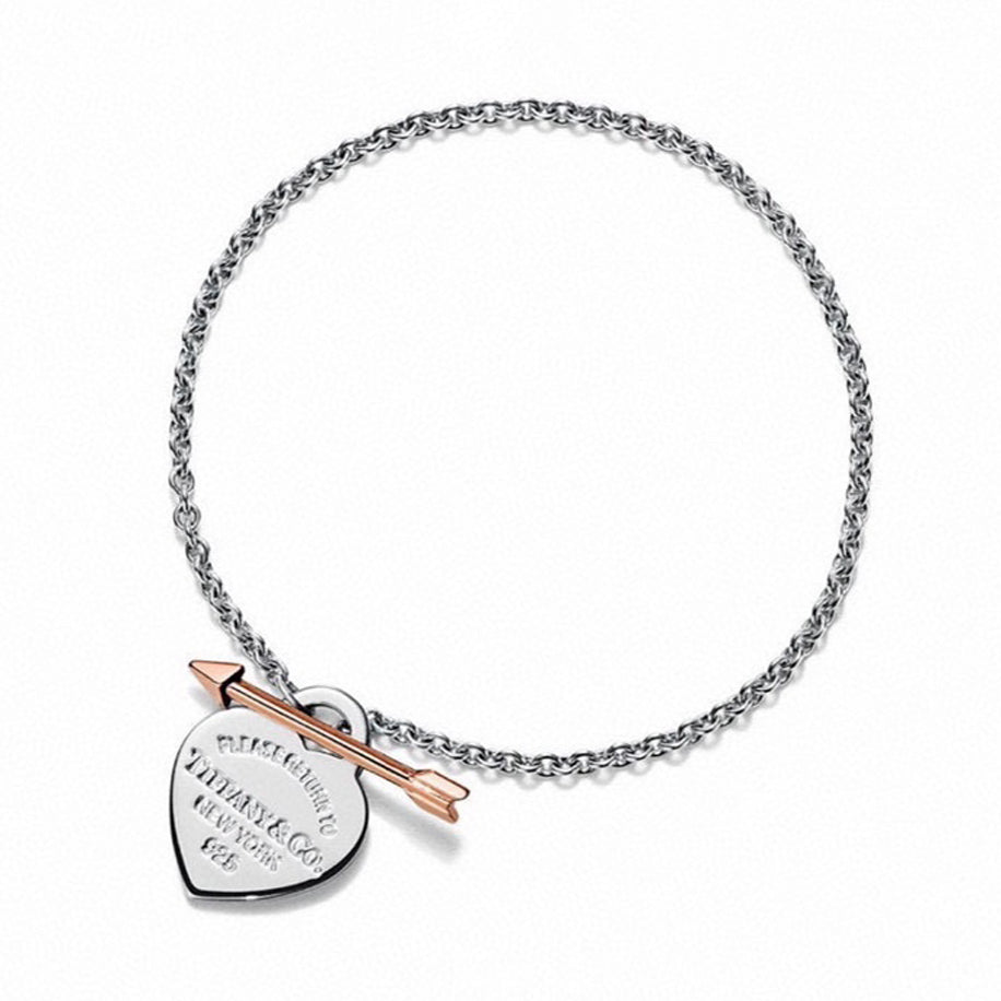 18K Tiffany Return to Lovestruck Heart Tag Bracelet