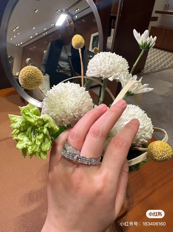 18K Hermes Kelly Gavroche Double Ring