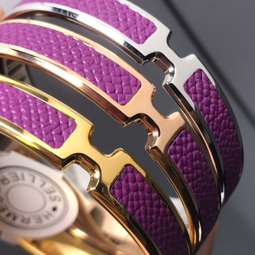 18K Hermes Olympe Purple Bracelet