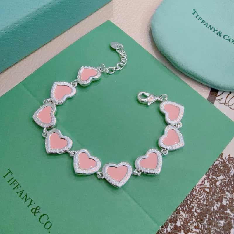 18K Tiffany Return to Green Heart Tag Bracelet