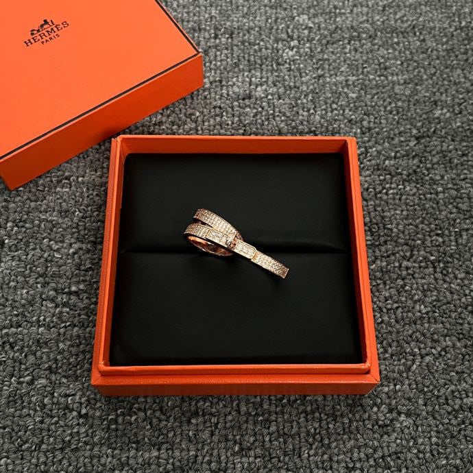 18K Hermes Kelly Gavroche Double Ring