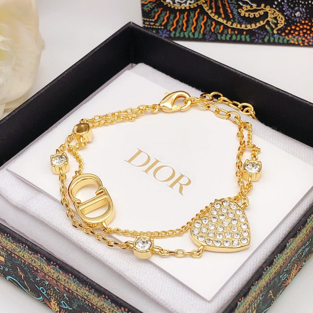 18K Dior Petit Heart Diamonds Bracelet