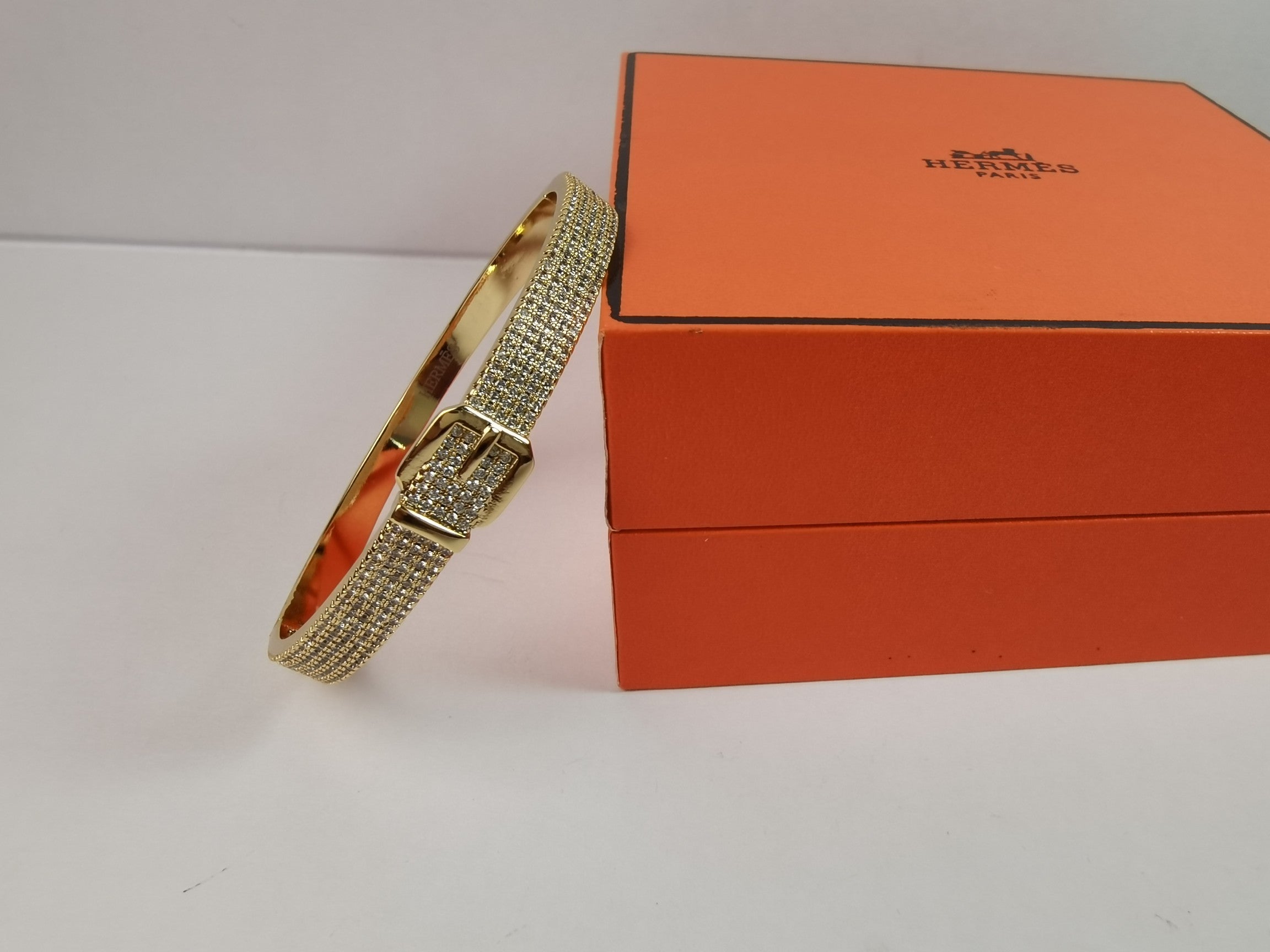 18K Hermes Kelly Diamond Vintage Bracelet