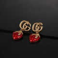 18K Gucci Double Strawberry Earrings