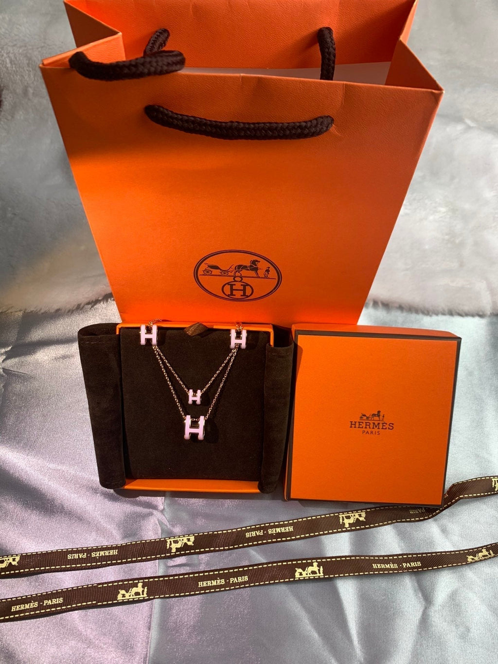 18K Hermes Mini Pop Pink Necklace