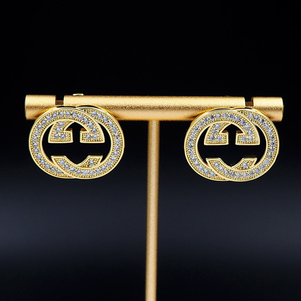 18K Gucci Double Diamonds Earrings
