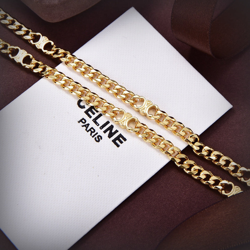18K Celine Dior Small Gourmette Necklace
