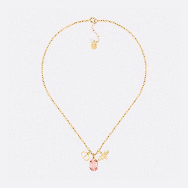 18K Dior Petit Pink Crystal Necklace