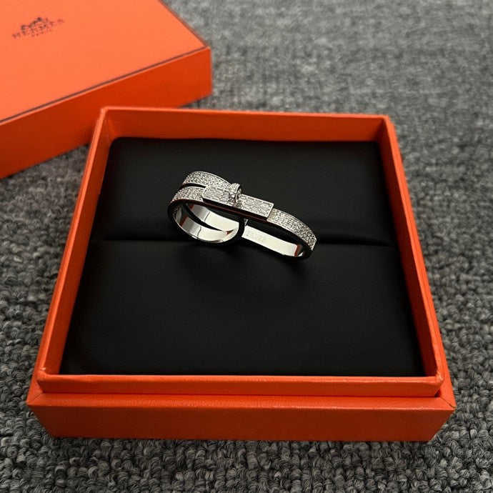 18K Hermes Kelly Gavroche Double Ring