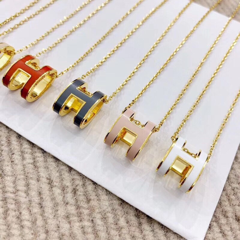 18K Hermes Mini Pop Pink Necklace