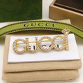 18K Gucci Double Diamonds Brooch