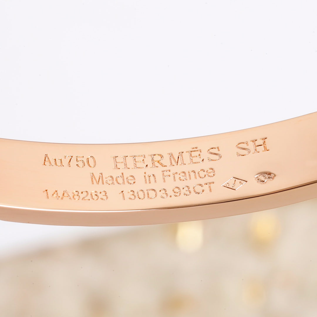 18K Hermes Collier De Chien Diamond Bracelet