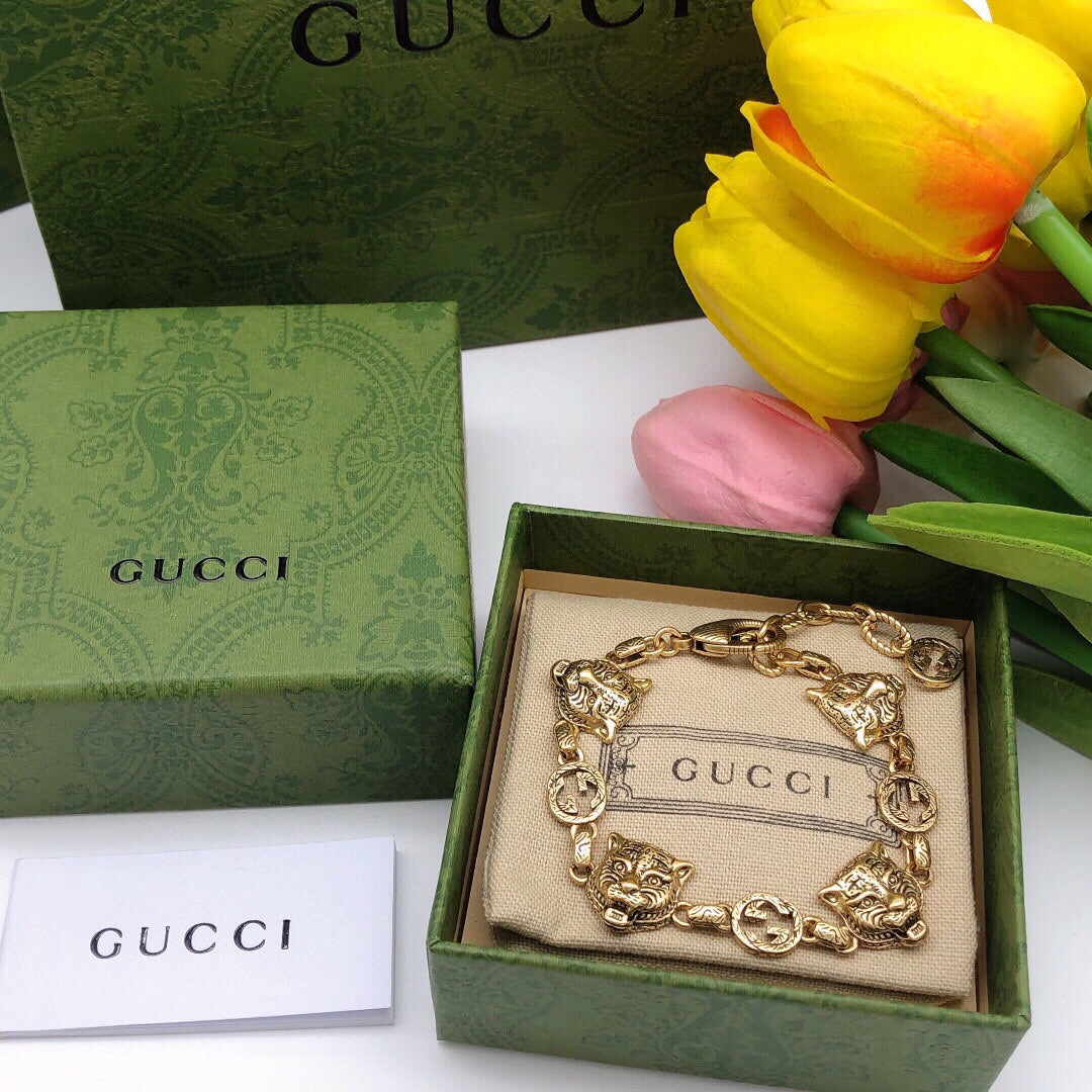 18K Gucci Double Tiger Bracelet