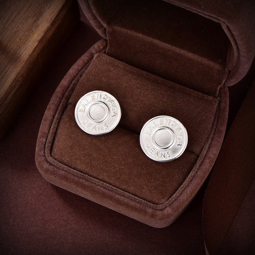 18K Balenciaga Circle Earrings