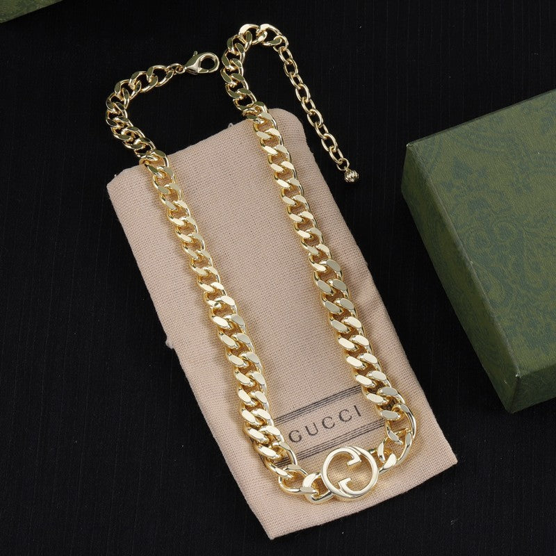 18K Gucci Double Chain Necklace