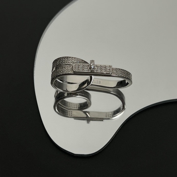 18K Hermes Kelly Gavroche Double Ring