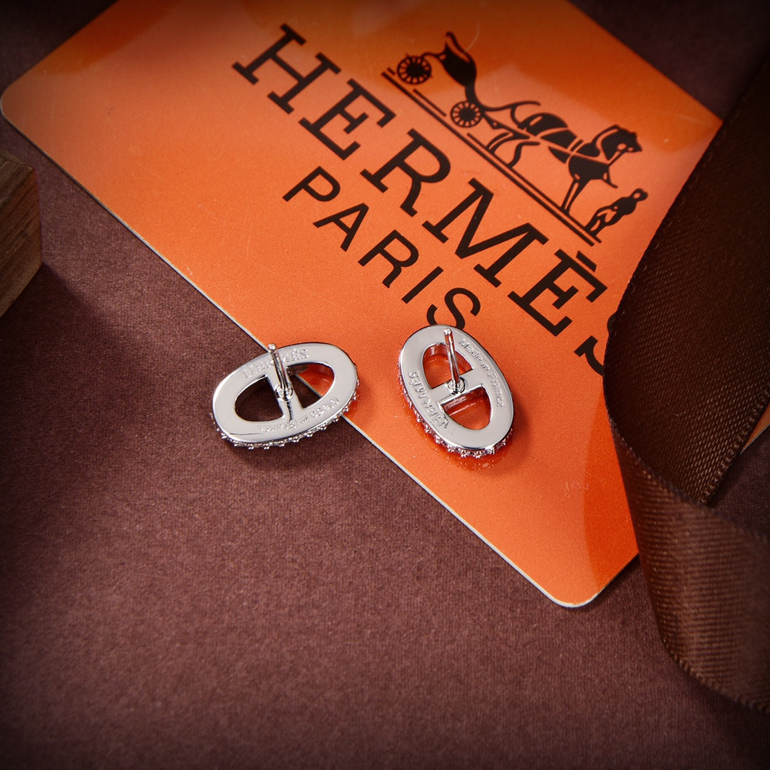 18K Hermes Farandole Diamond Earrings