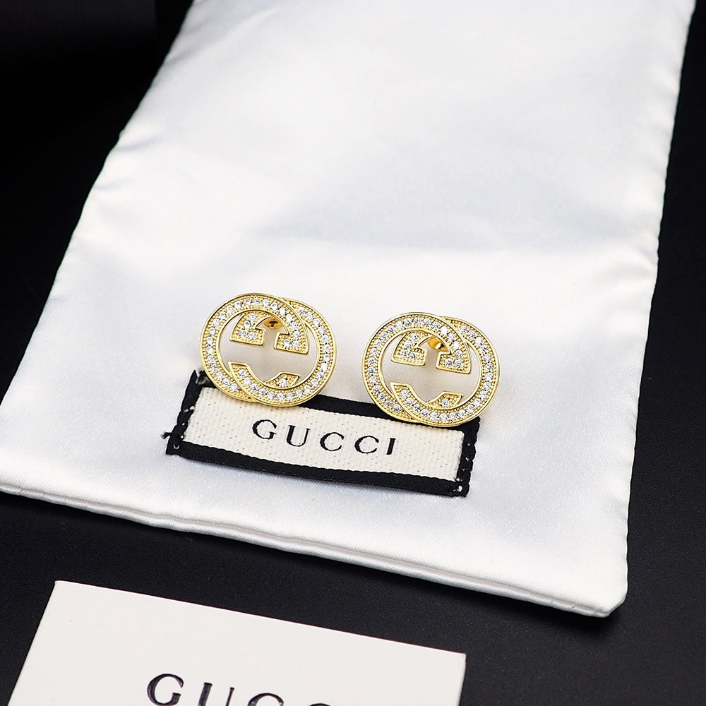 18K Gucci Double Diamonds Earrings