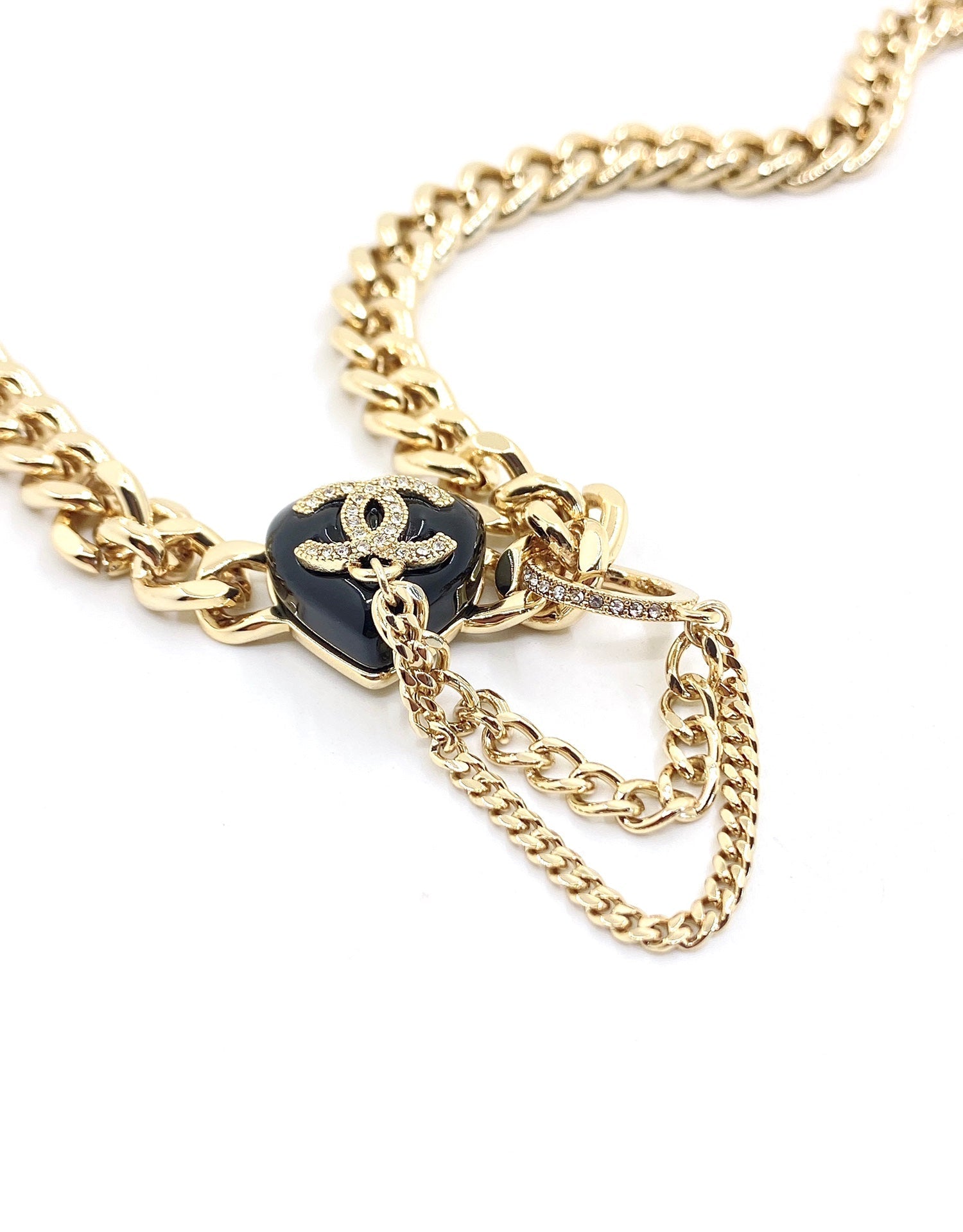 18K Chanel Black Choker Necklace
