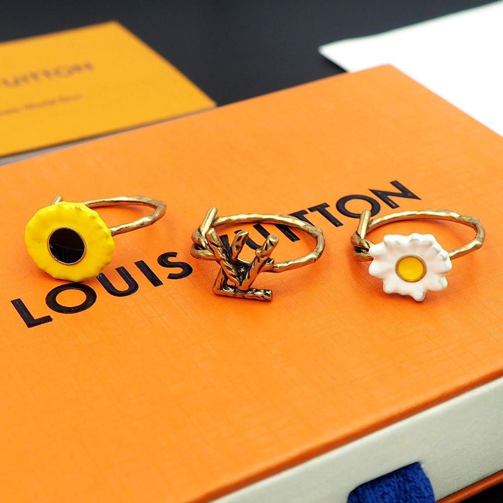 18K Louis Vuitton Gardening Set of Three Ring